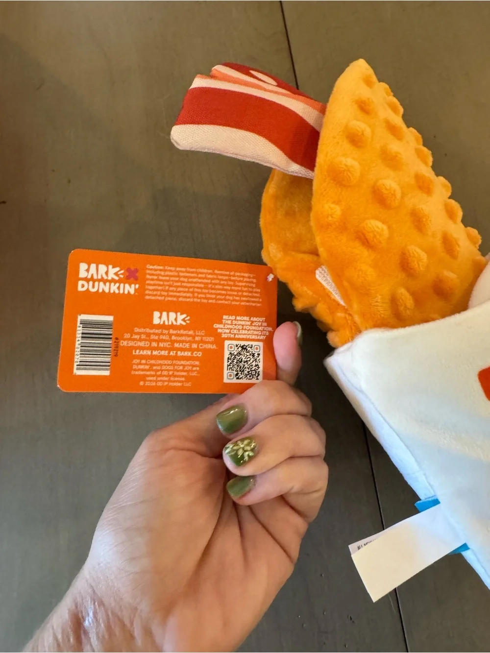 Dunkin x Barkbox- Wake-Up Wrap Plush Multi-Part Dog Toy- 2026